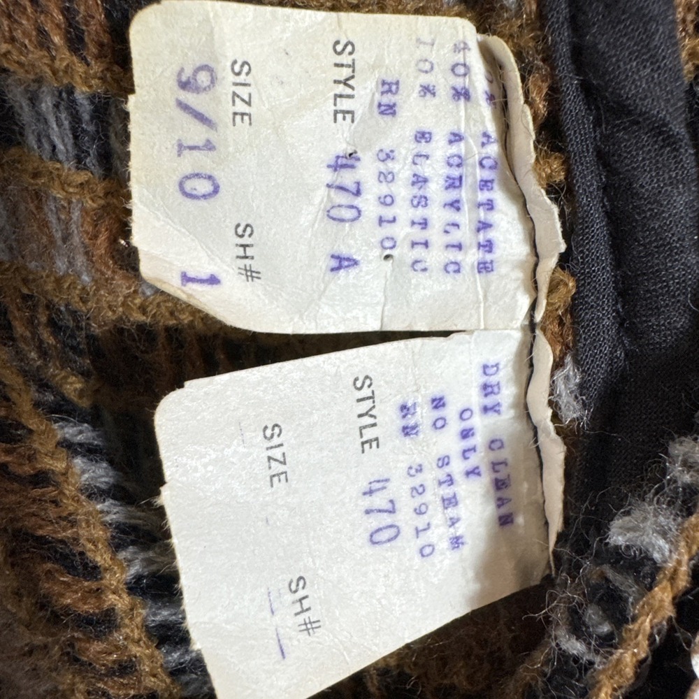Vintage Y2K Black Brown Crochet Full Sequin Dress Whimsigoth Paper Tag 9/10 - Picture 12 of 14